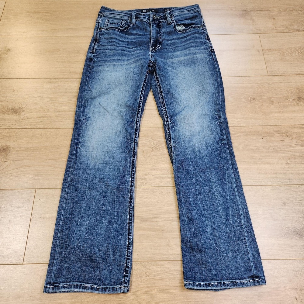 BKE Jake Straight Jeans Mens 31x30 Blue Medium Wash Stretch Denim Casual